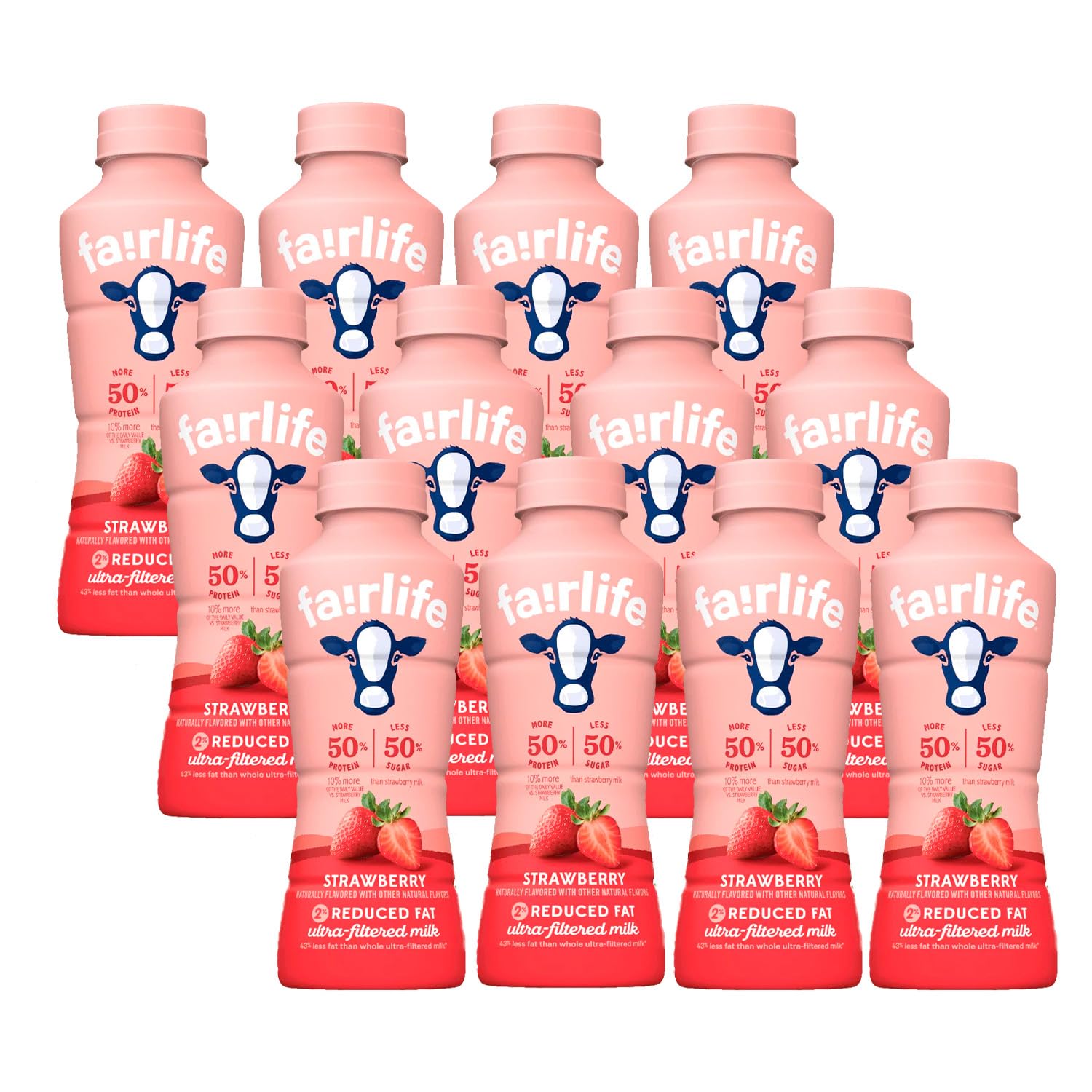 Fairlife Very Strawberry Flavor Protein Milk - 14oz Pack of 12