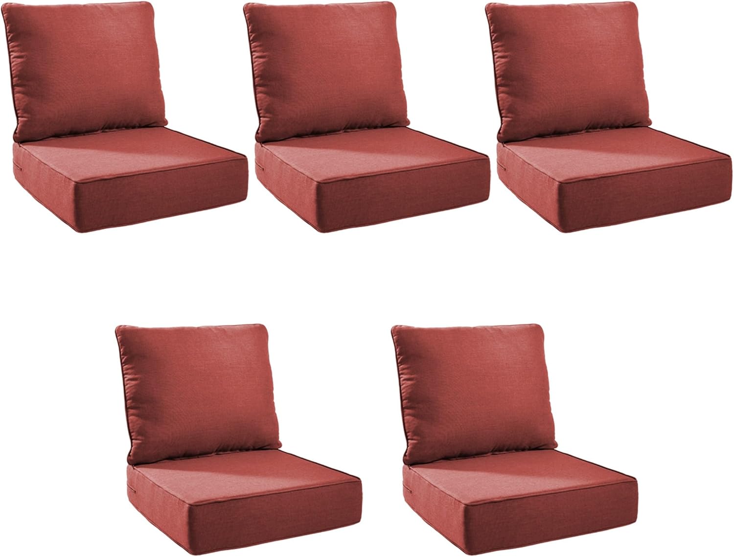 Outdoor Cushion Set for Patio Furniture - 6 Inch Thick Foam