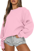 EFAN Womens Oversized Crewneck Fleece Sweatshirt - Cozy Fall Staple