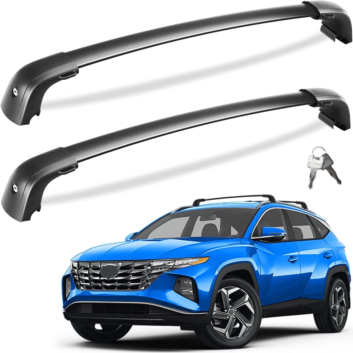 Tuyoung Lockable Roof Rack Cross Bars for Hyundai Tucson 2016-2025