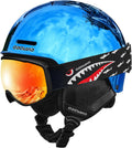 Odoland Kids Ski Helmet and Goggles Set for Safe Winter Sports