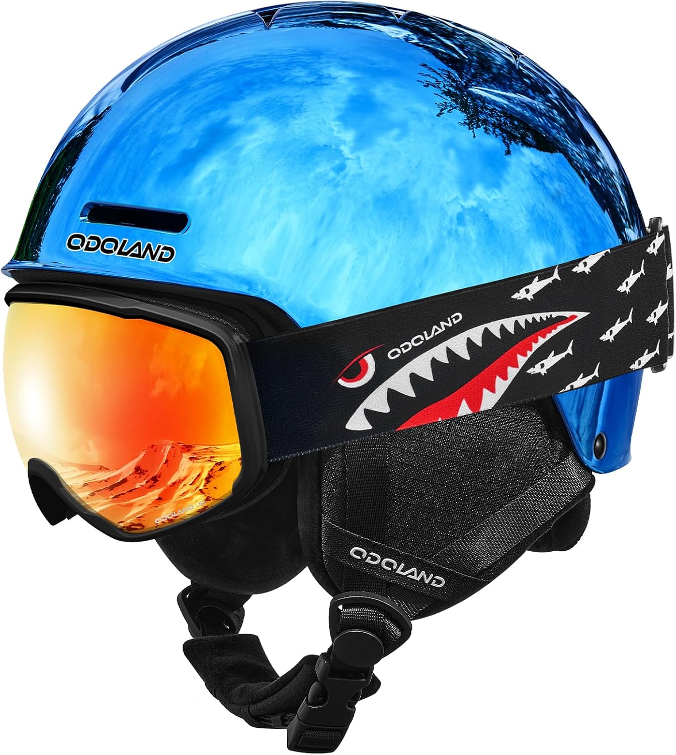 Odoland Kids Ski Helmet and Goggles Set for Safe Snow Sports