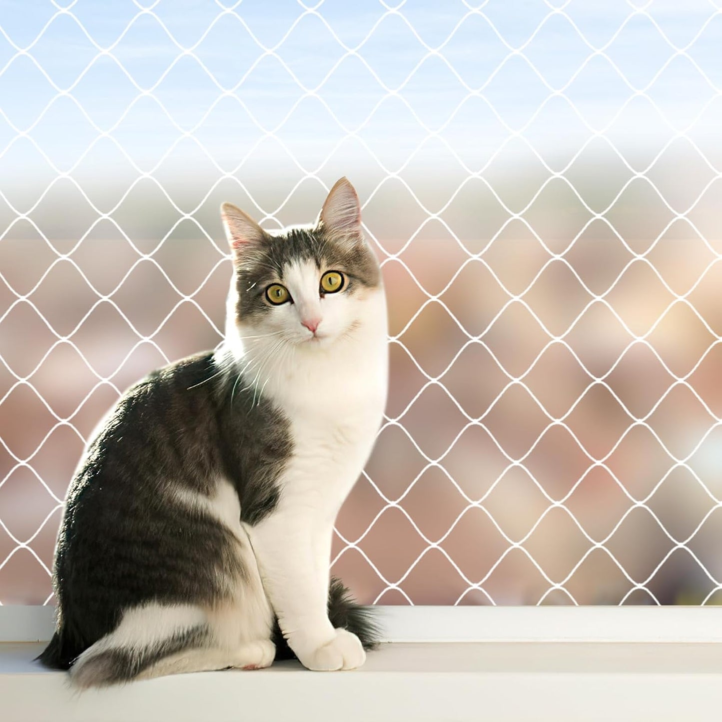 Cat Balcony Rail Net for Pet Safety, 10 x 26 ft Durable Mesh