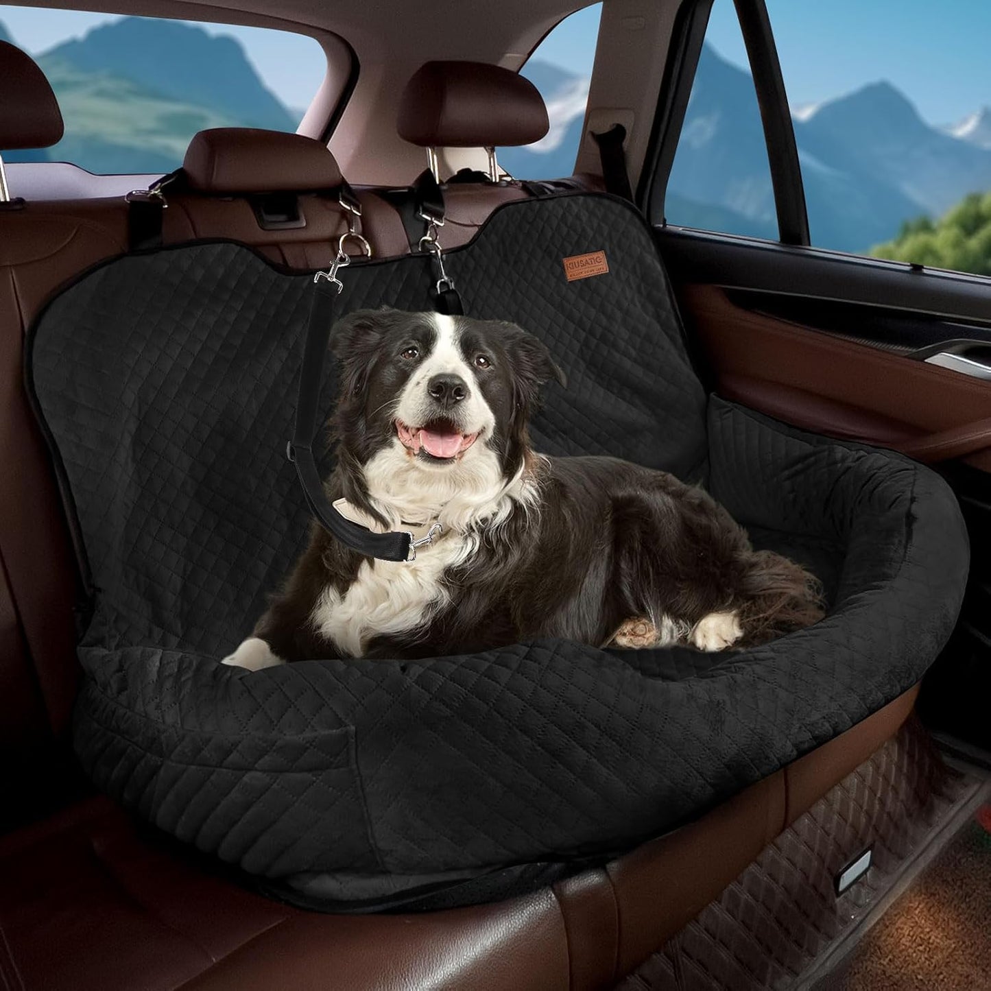 Dog Car Seat for Large Medium Dogs Under 55 lbs Travel Bed