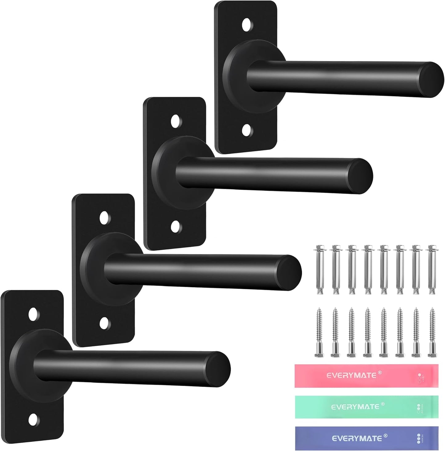 Wall Mounted Weight Plate Holder for Olympic Plates Storage