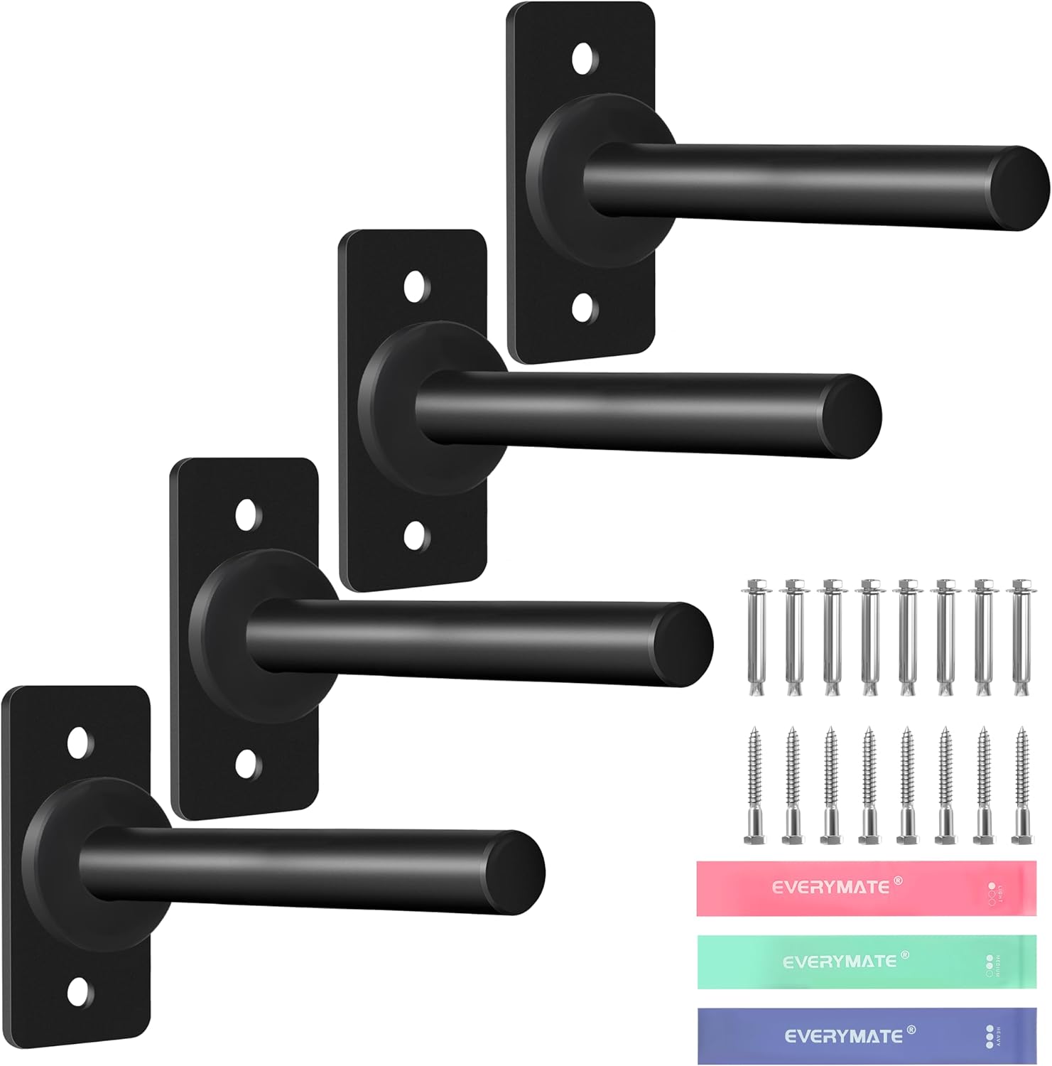 Wall Mounted Weight Plate Holder for Olympic Plates Storage
