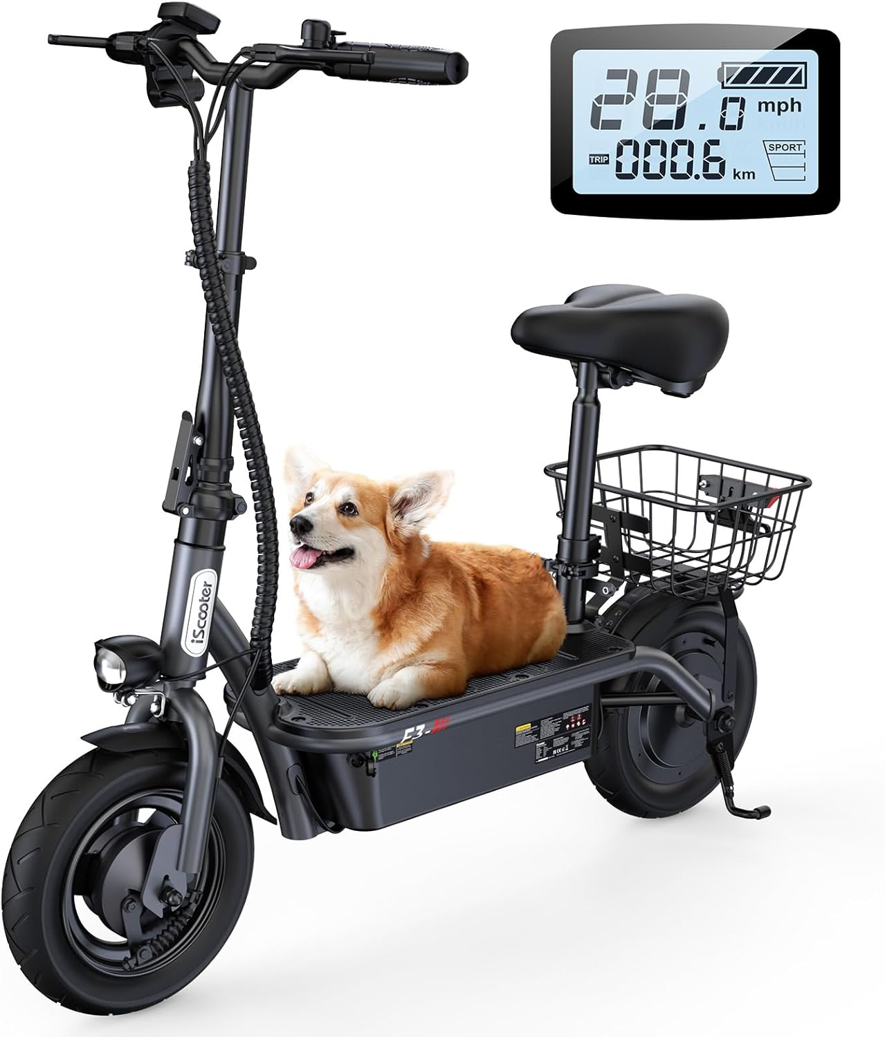 iScooter Electric Scooter with Seat for Comfortable Commuting