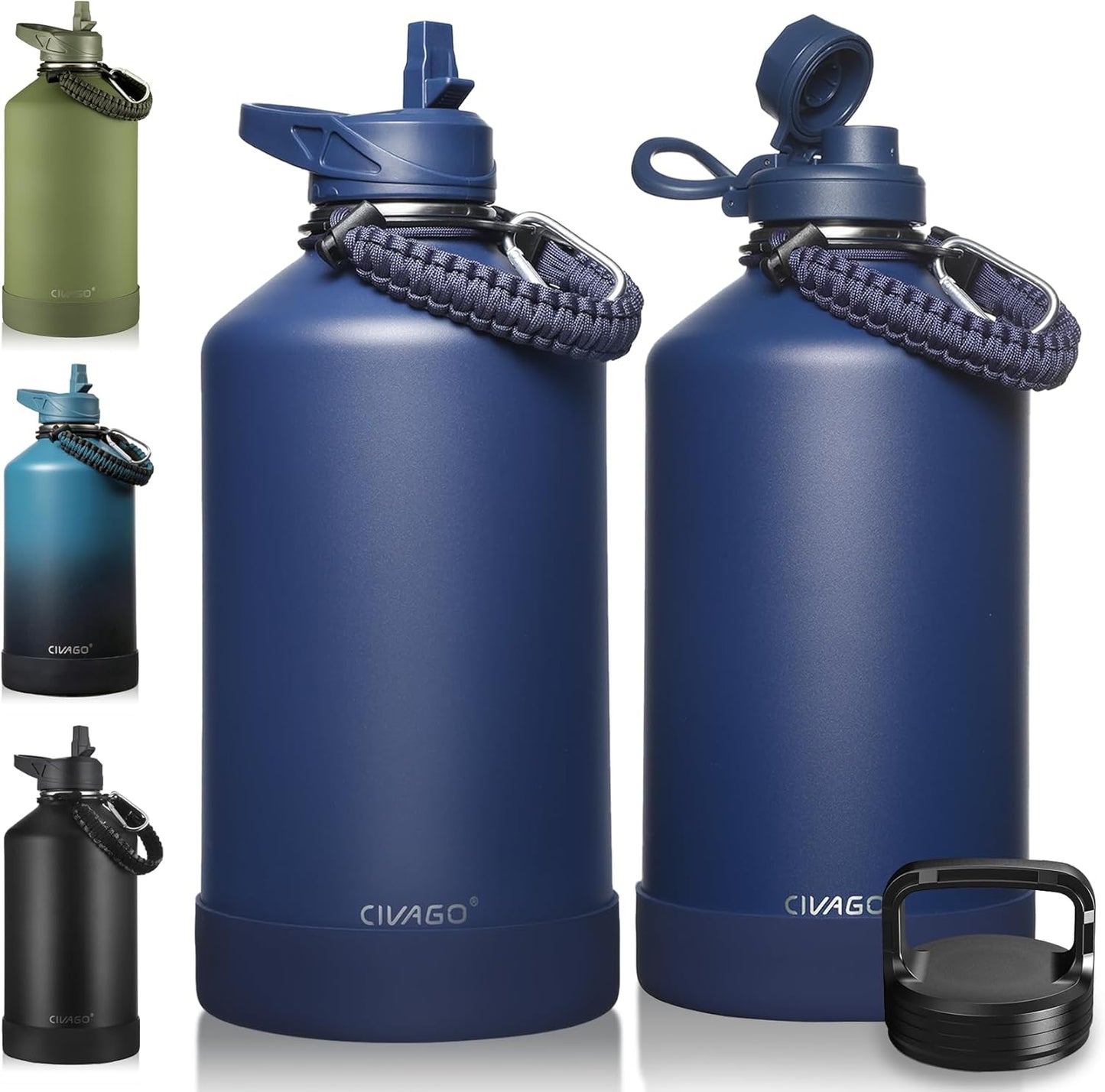 CIVAGO Gallon Insulated Water Bottle Jug for All Activities