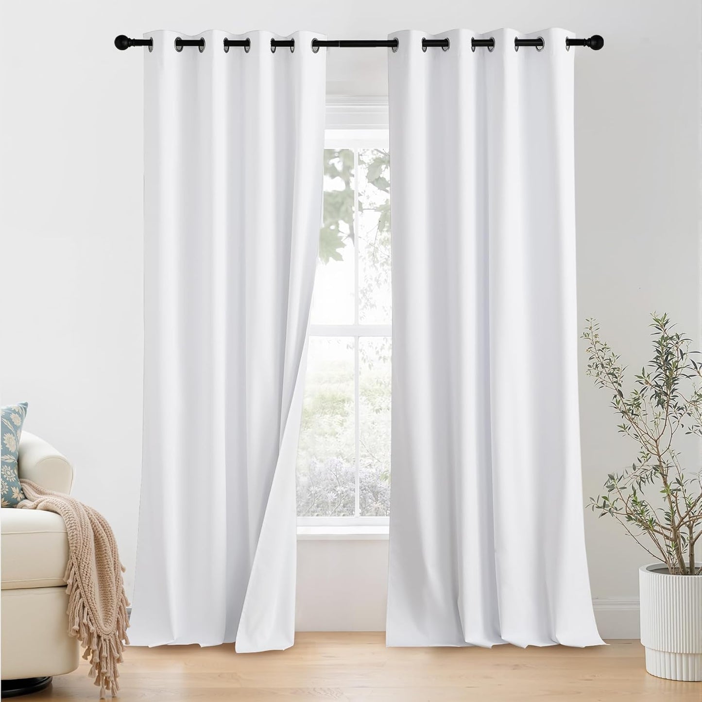 NICETOWN 100% Blackout Window Curtain Panels for Total Darkness