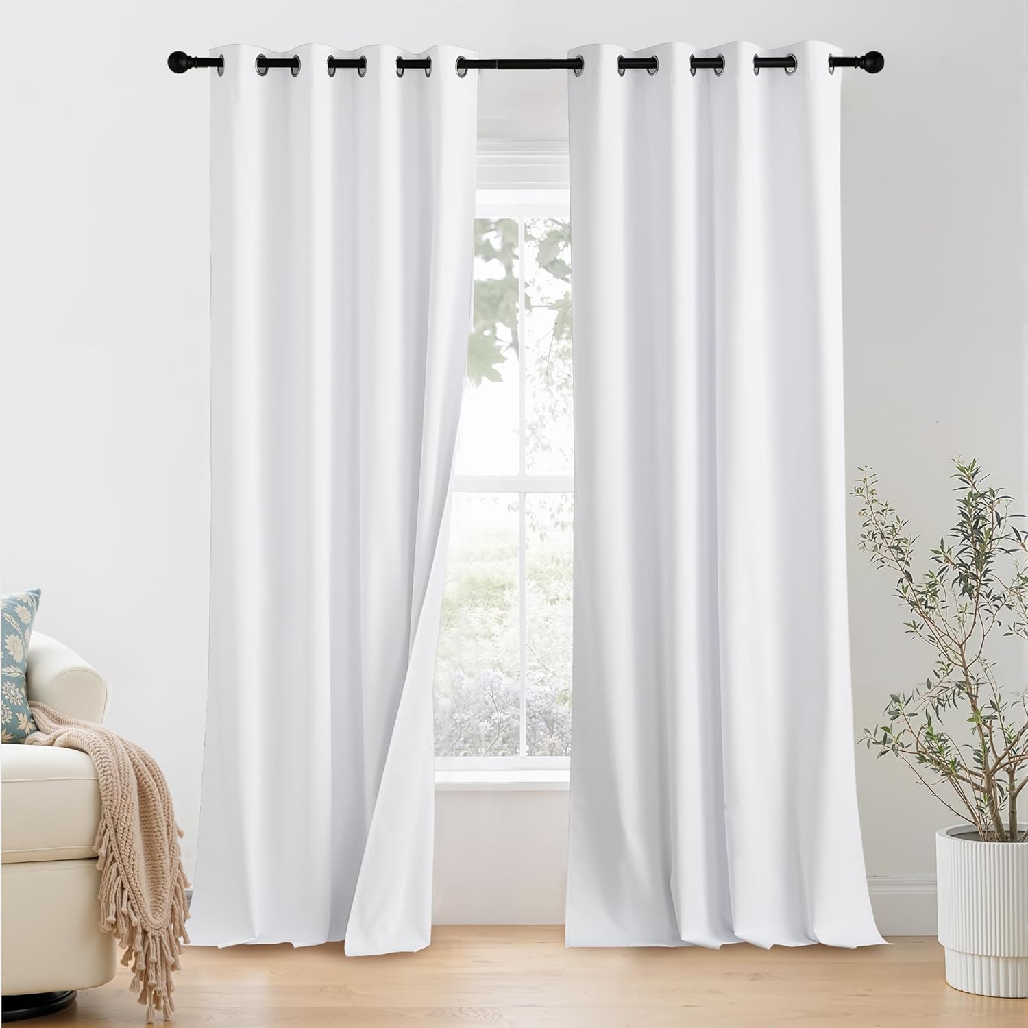 NICETOWN 100% Blackout Window Curtain Panels for Total Darkness