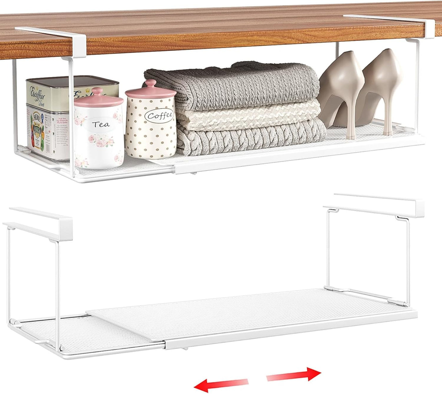 Expandable Under Cabinet Shelf for Efficient Storage Solutions