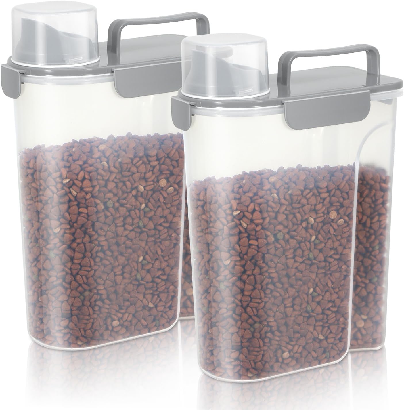 5-7Lbs Dog Cat Food Storage Container with Large Nozzle