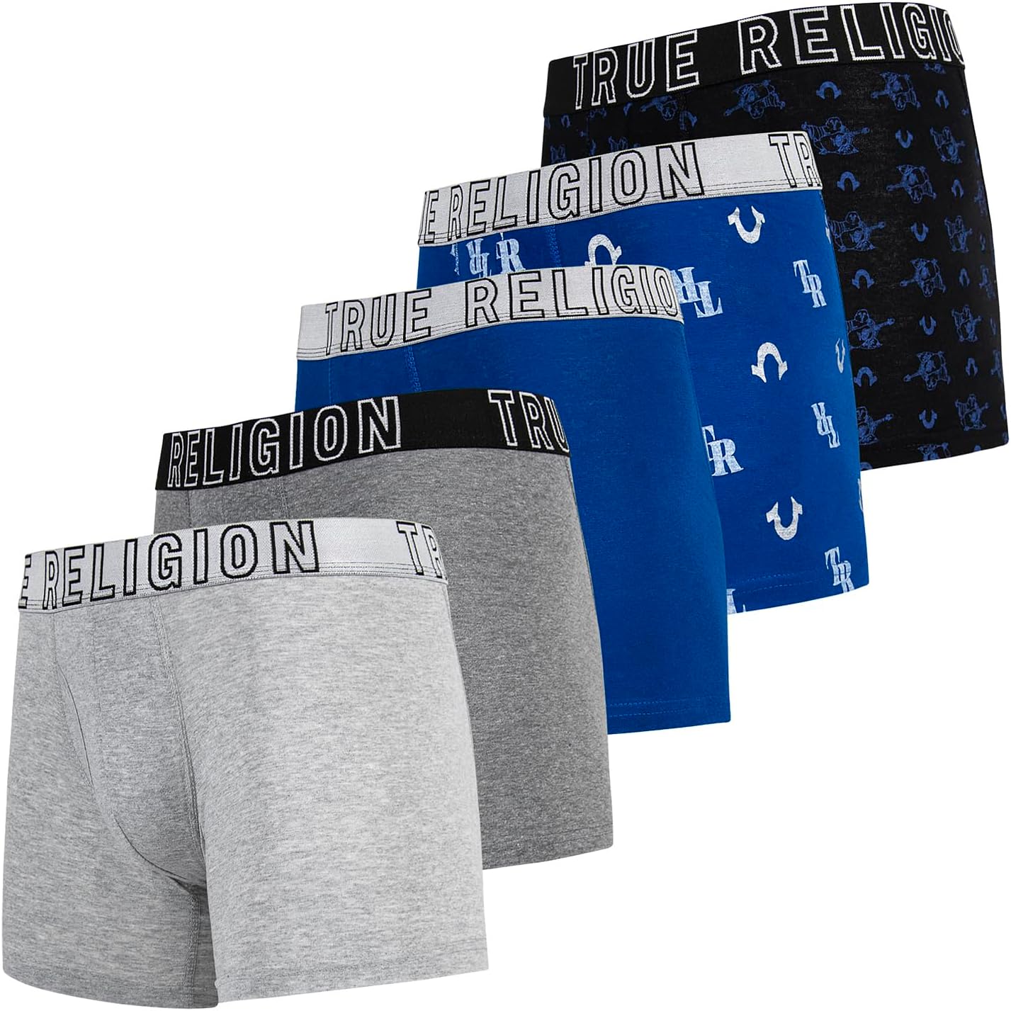 True Religion Mens Boxer Briefs Cotton Stretch Underwear Pack of 6