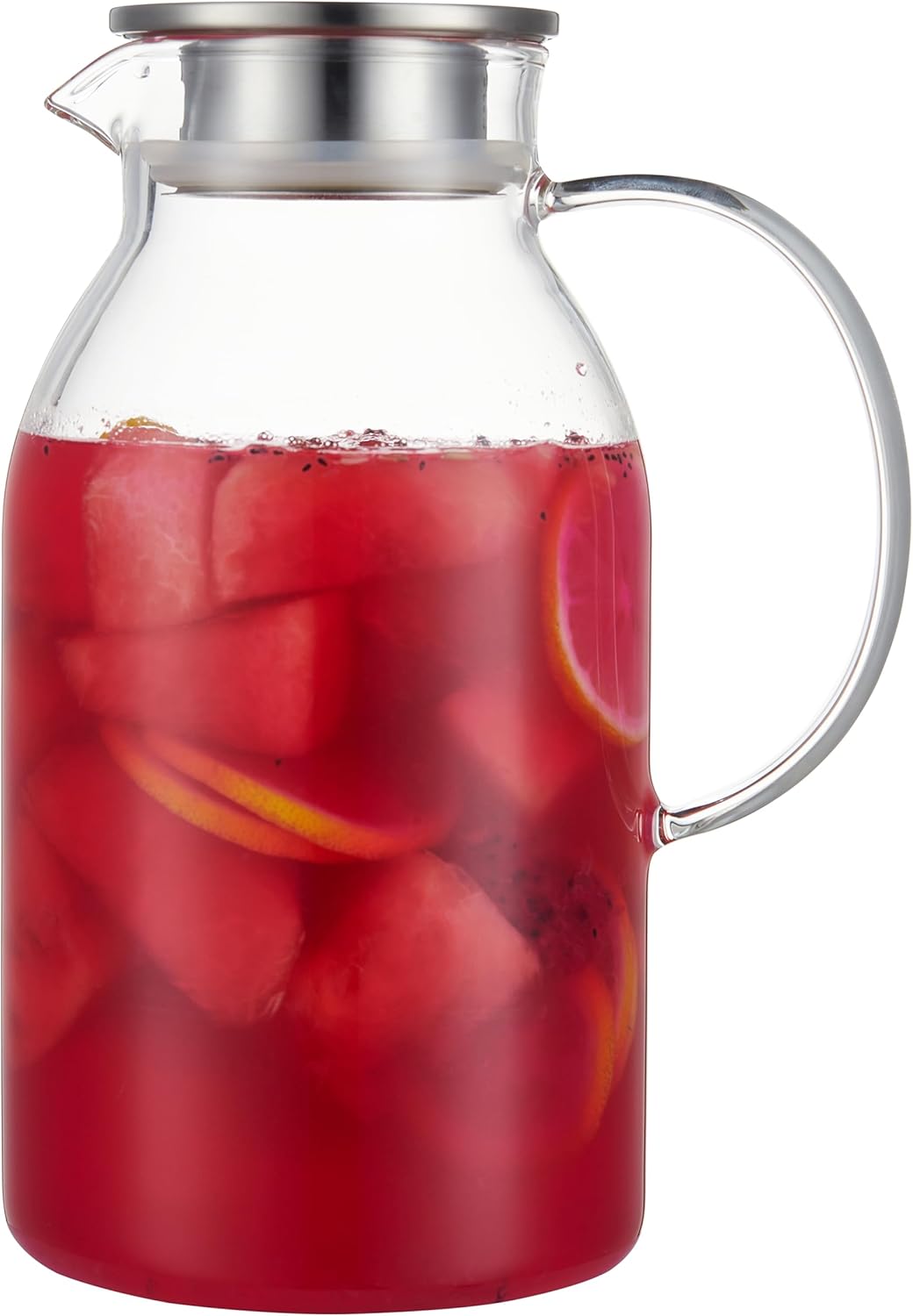 Karafu 81 Ounces Glass Pitcher with Lid for Hot and Cold Beverages