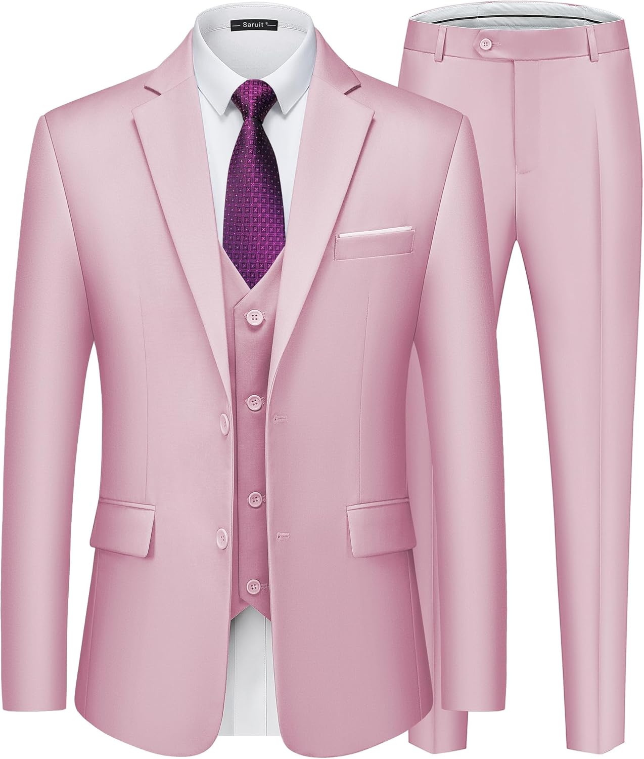 Men's Slim Fit Tuxedo Suit Set for Weddings and Parties