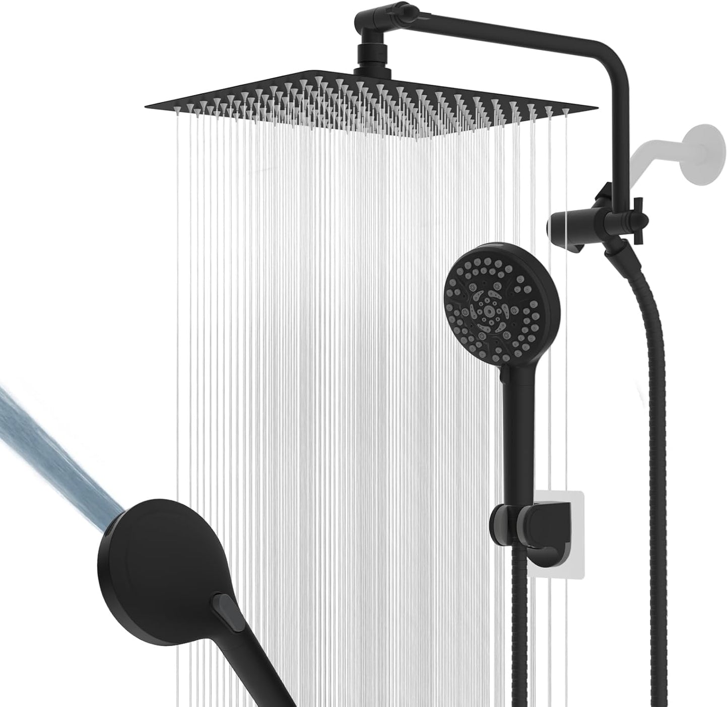 High Pressure Rainfall Shower Head and Handheld Combo Set