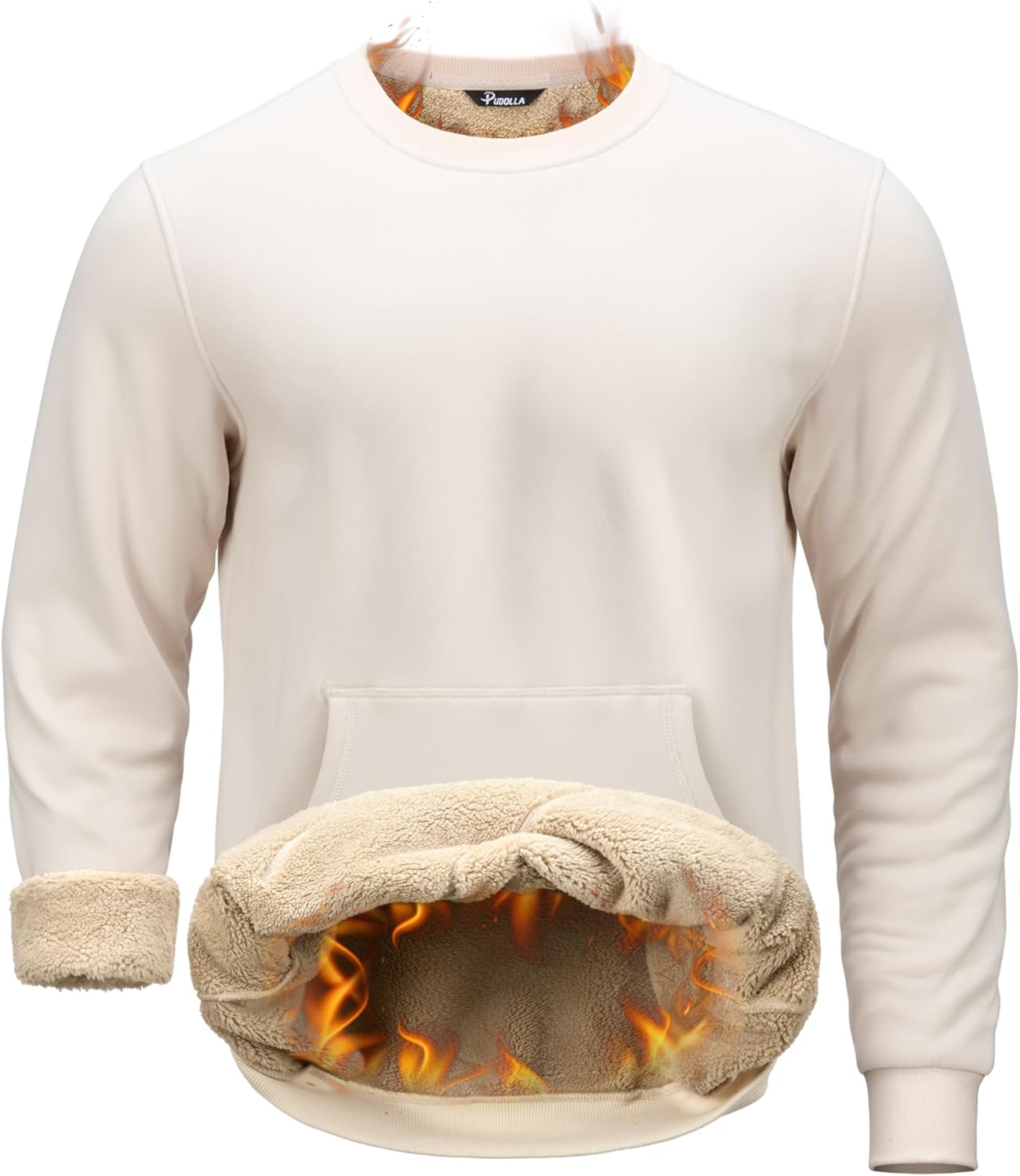 Pudolla Men's Sherpa Lined Sweatshirts for Ultimate Warmth