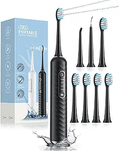Electric Toothbrush with Water Flosser Combo for Oral Care
