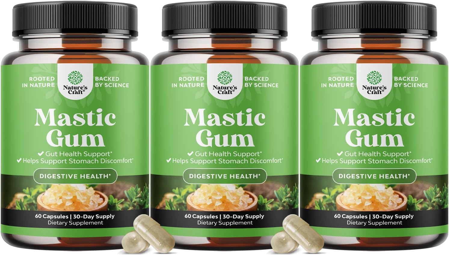 High Strength Mastic Gum Capsules for Digestive Health Relief
