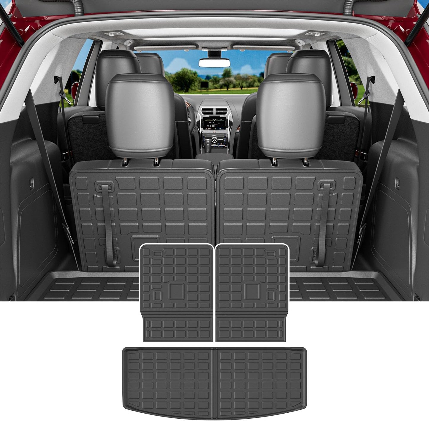 powoq Cargo Mat for 2020-2025 Ford Explorer - Perfect Fit