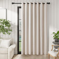 jinchan Linen Blackout Crude Curtains for Bedroom, 100W x 84L