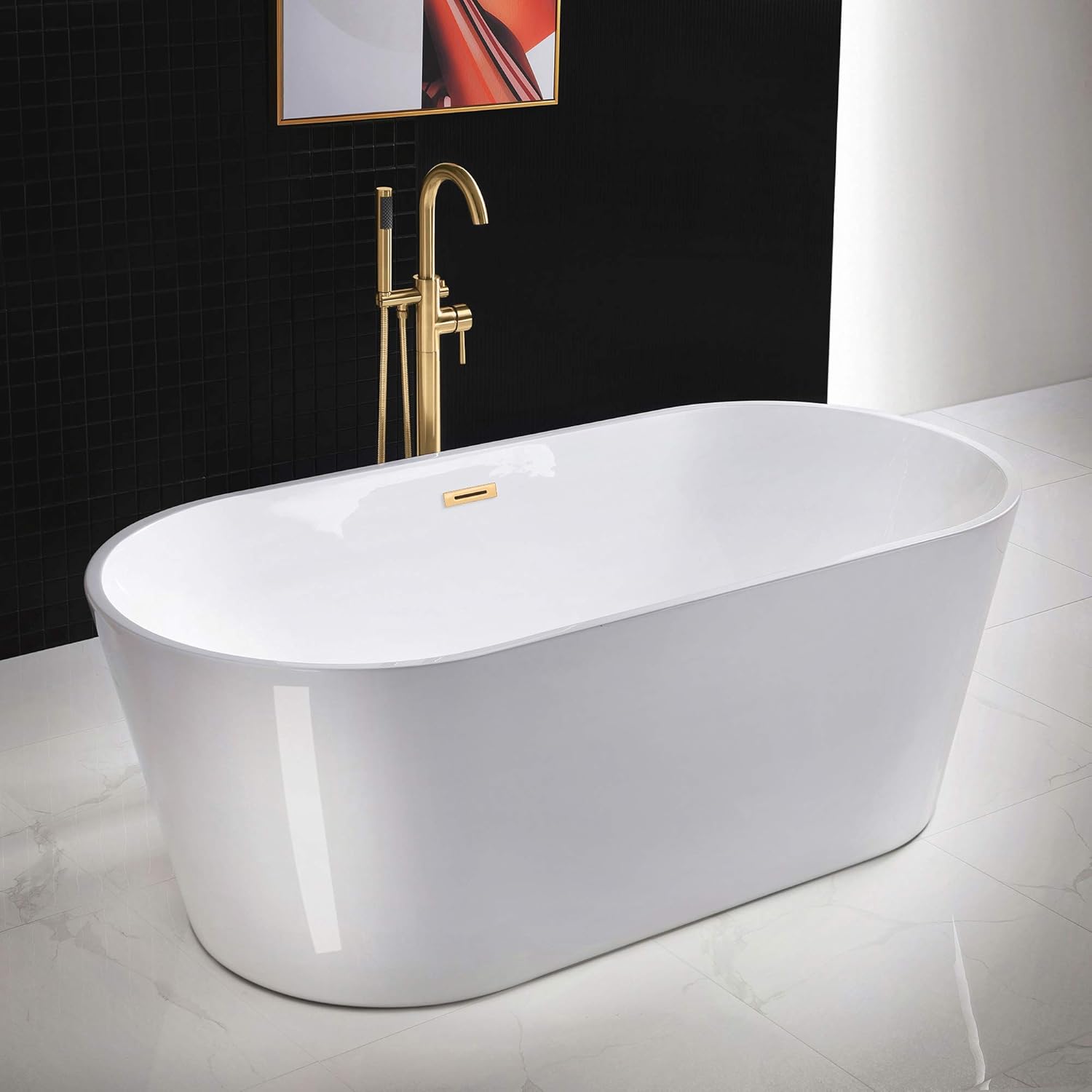67in Acrylic Freestanding Bathtub for Contemporary Soaking