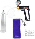 Penis Pump Maxi Black with Gauge for Men - Bundle with Rings