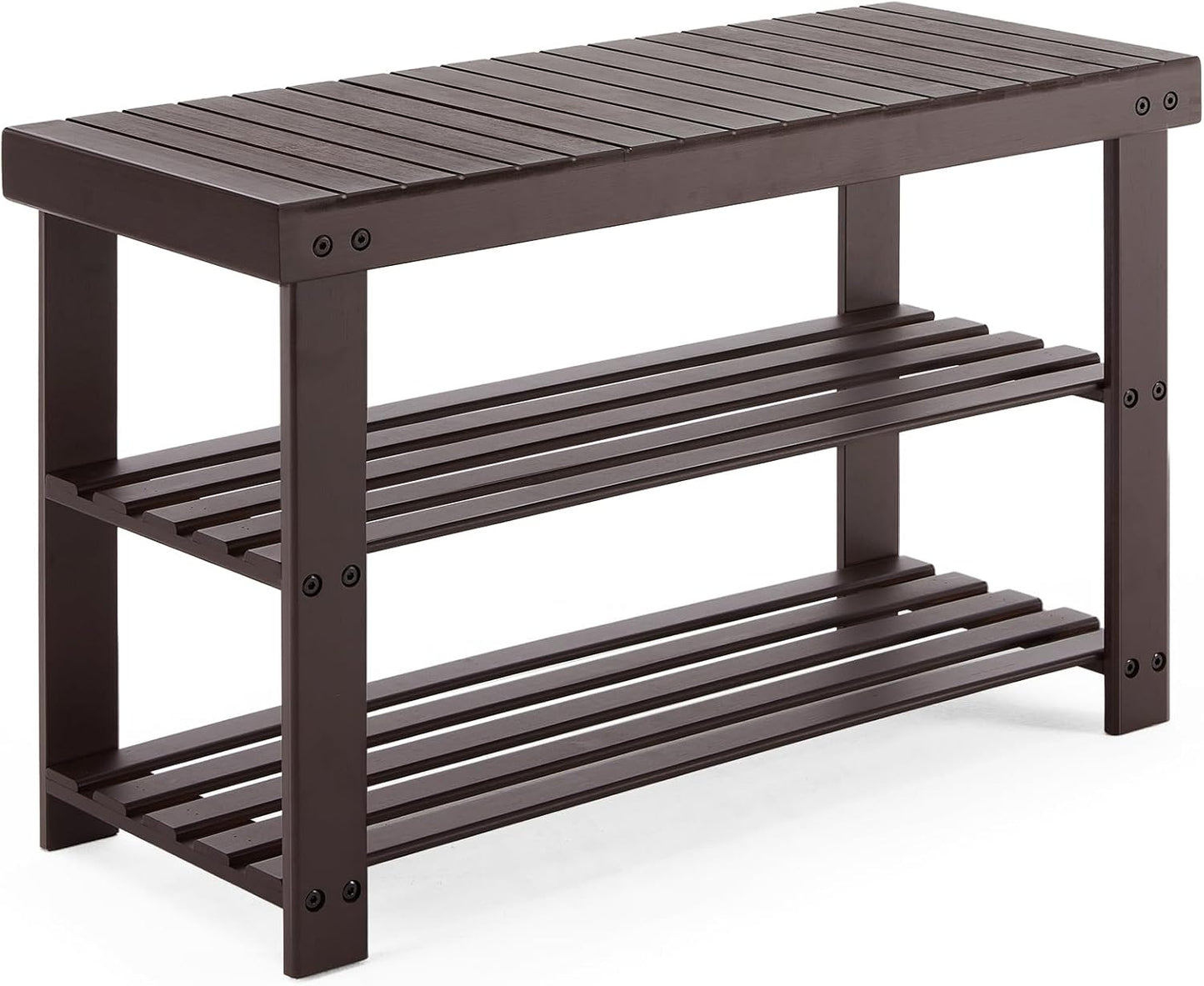 Sweetcrispy Shoe Rack Bench: 3-Tier Bamboo Storage Organizer
