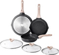 Kordisen Nonstick Frying Pan Set with Lids - 3 Piece Skillet Set