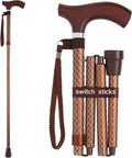 Switch Sticks Adjustable Folding Walking Cane - Compact, Comfortable