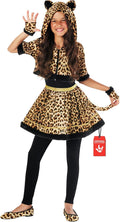 Morph Cat Leopard Costume For Girls - Wild Leopard Dress Set