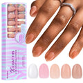 Gel Nail Tips 640 Pcs Extra Short Almond Press On Nails - Long Lasting