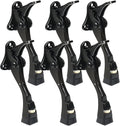 6 Packs Black Door Stops Kickdown Door Stopper - Heavy Duty Hold