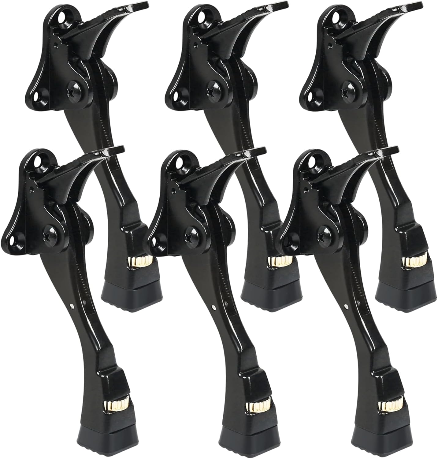 Heavy Duty Kickdown Door Stopper for Wide Doors - 6 Packs