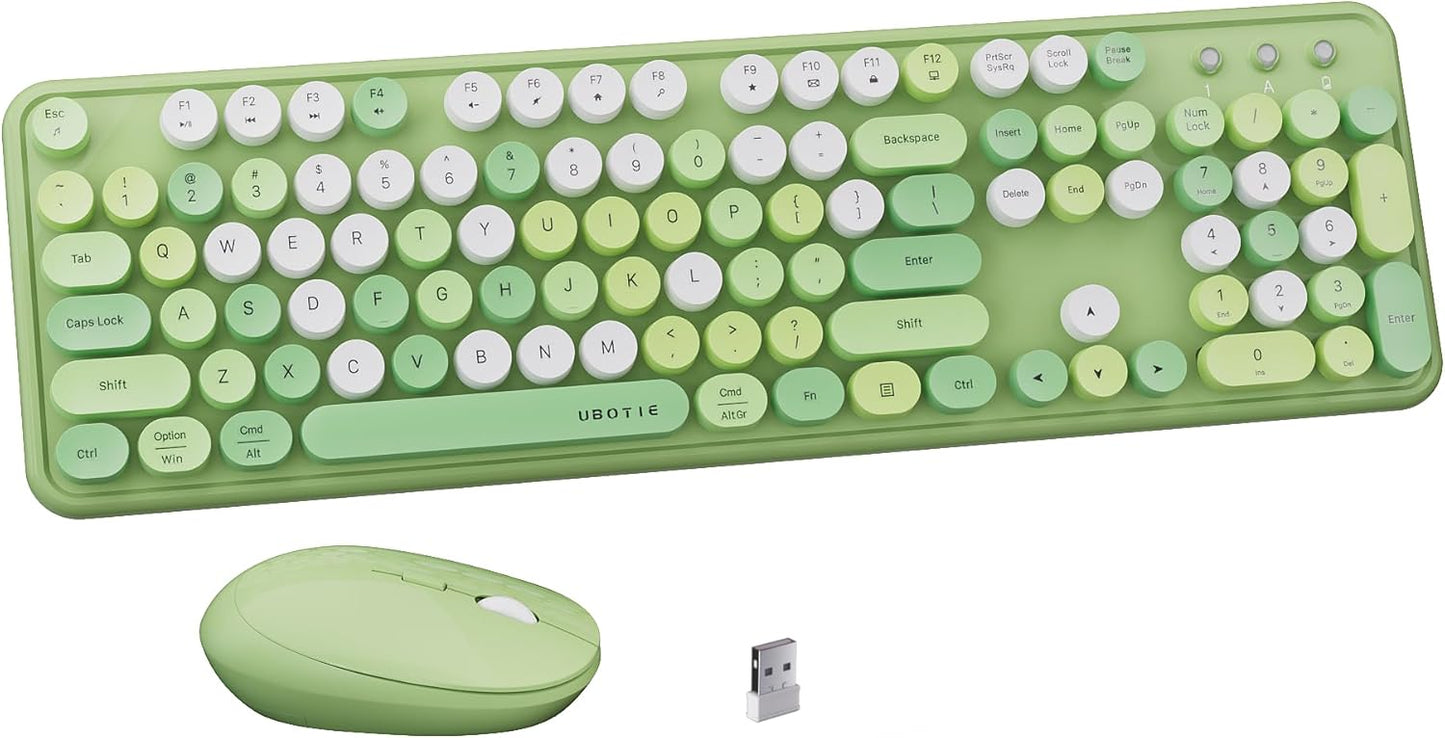 Colorful Wireless Keyboard and Mouse Combo for Vibrant Workspaces