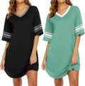 Ekouaer Nightgowns for Women 2 Pack Sleepshirts - Soft, Casual sleeve