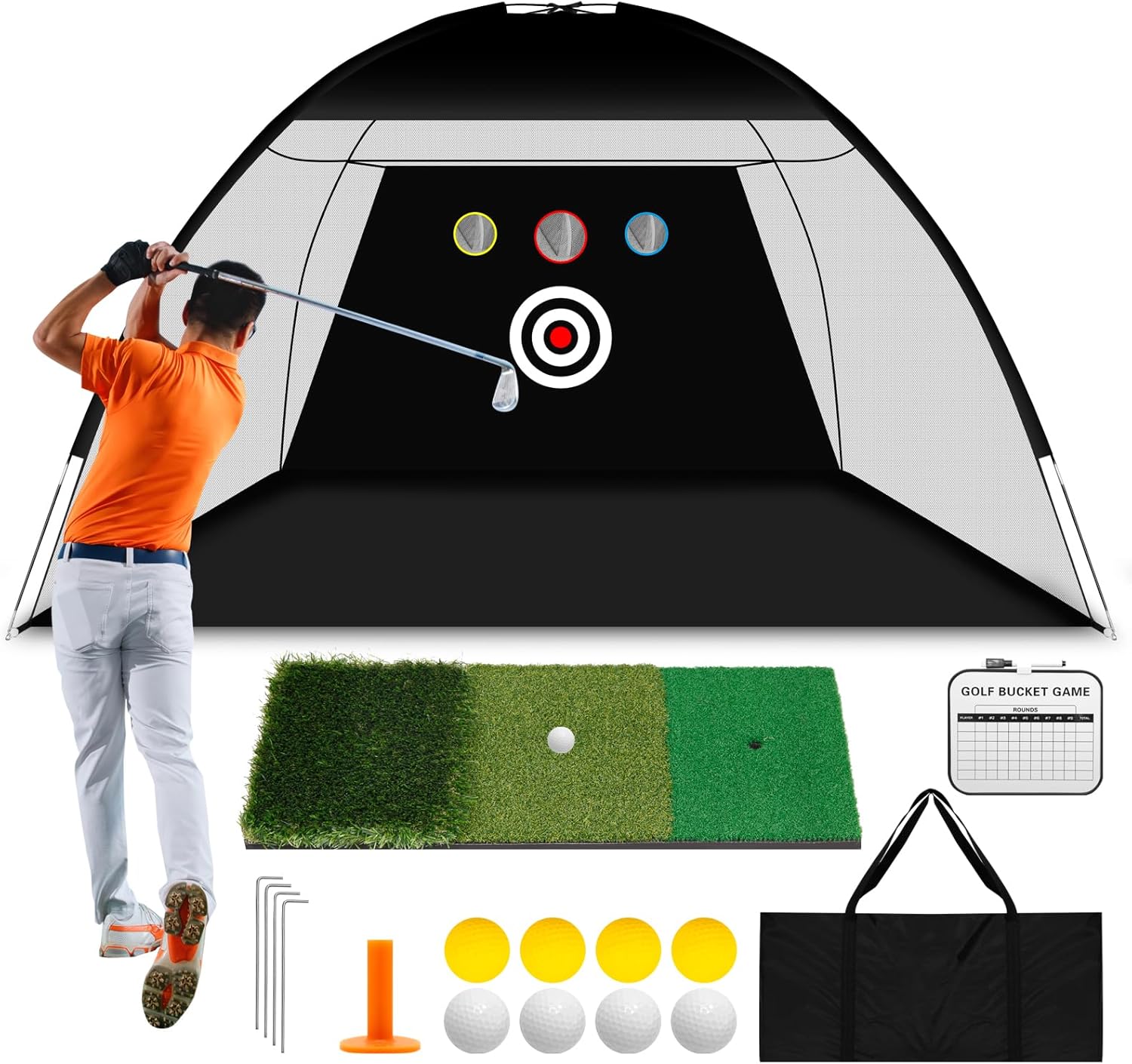 10x7ft Golf Practice Net & Mat Set