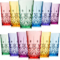 Royal Plastic Drinking Tumbler 18 oz Set of 12 - Durable Clear