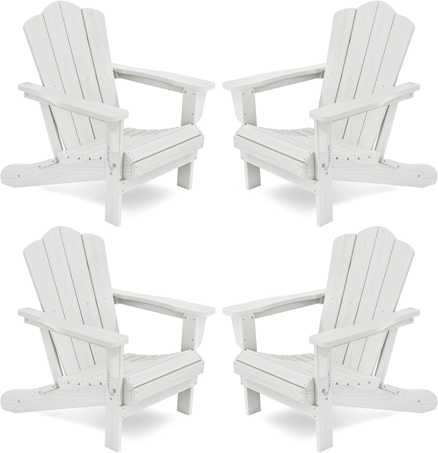 Folding Adirondack Chair Set of 4 for Outdoor Relaxation