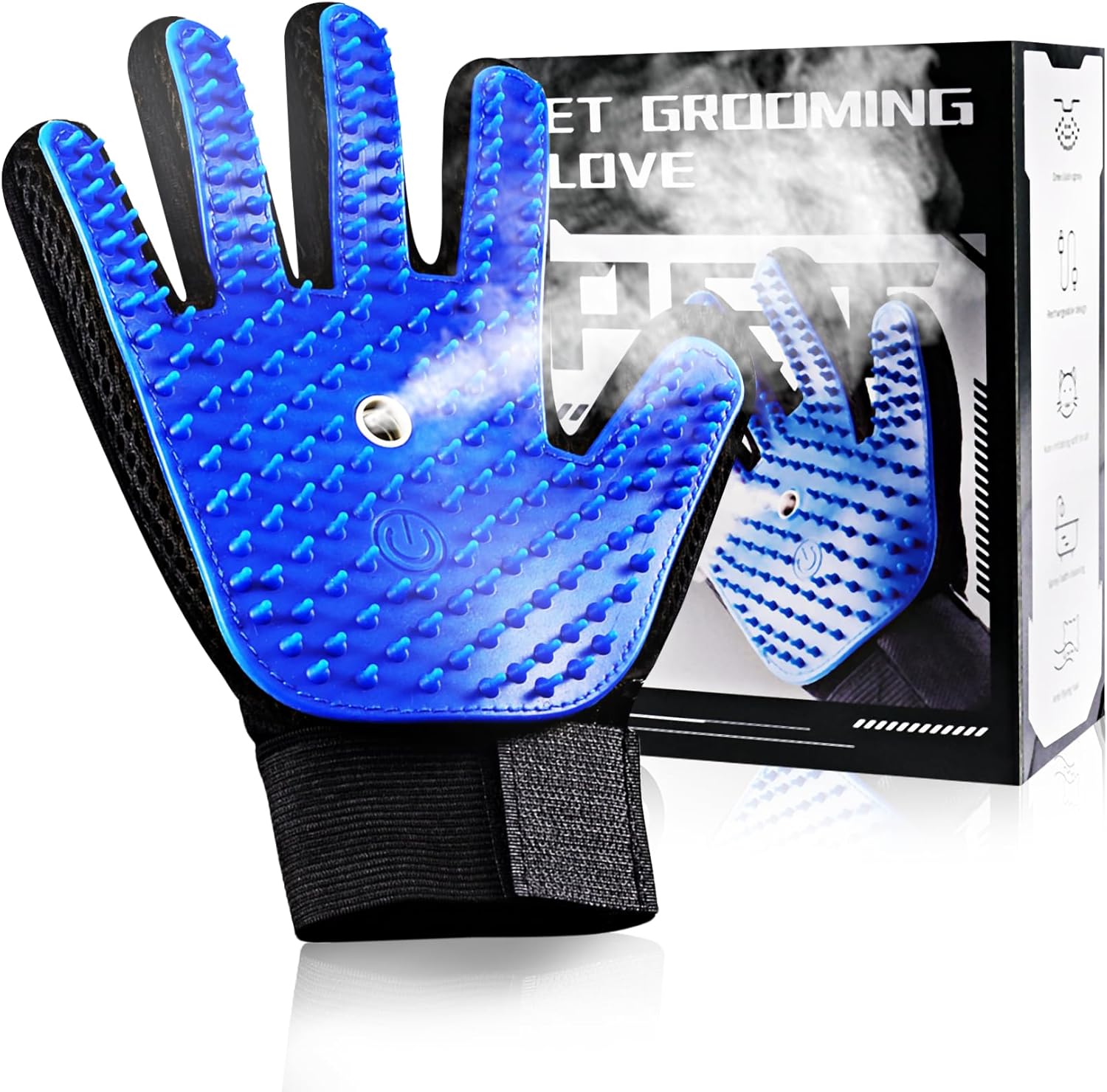 Pet Deshedding Steam Glove - Groom Cats & Dogs
