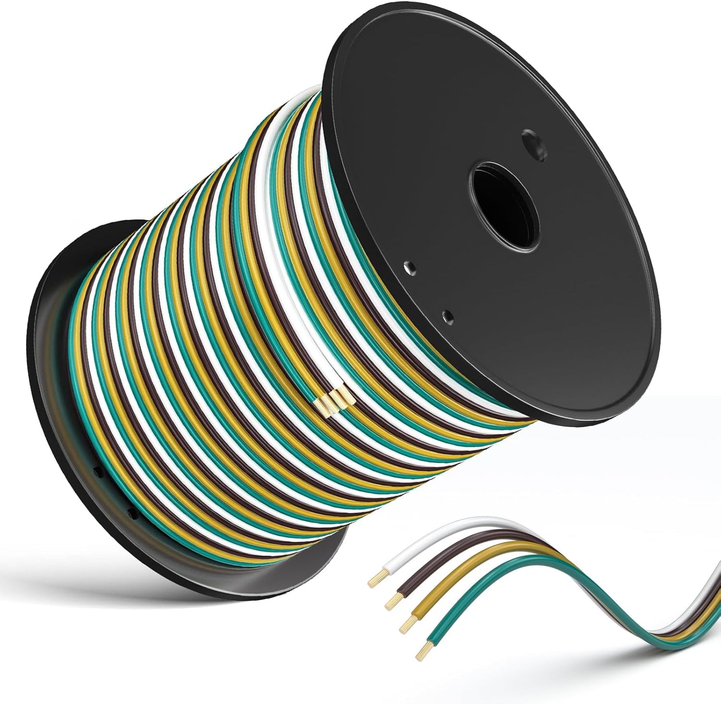100FT 14 Gauge Trailer Wiring Harness Kit for Lights and More