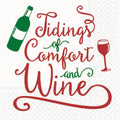 Comfort & Wine Christmas Napkins - 40CT | Fun Design