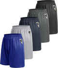 LalaHooK 5 Pack Gym Mens Shorts for Running - Quick Dry Fit