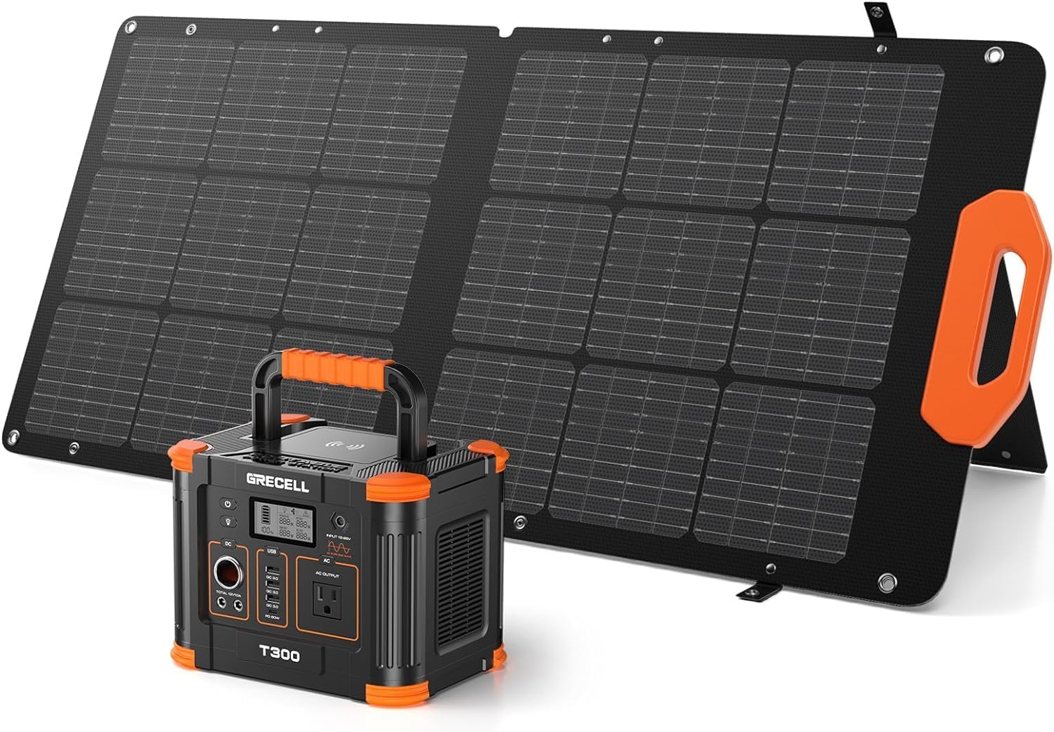 GRECELL Portable Power Station with 100W Solar Panel - Ultimate Outdoor Power!