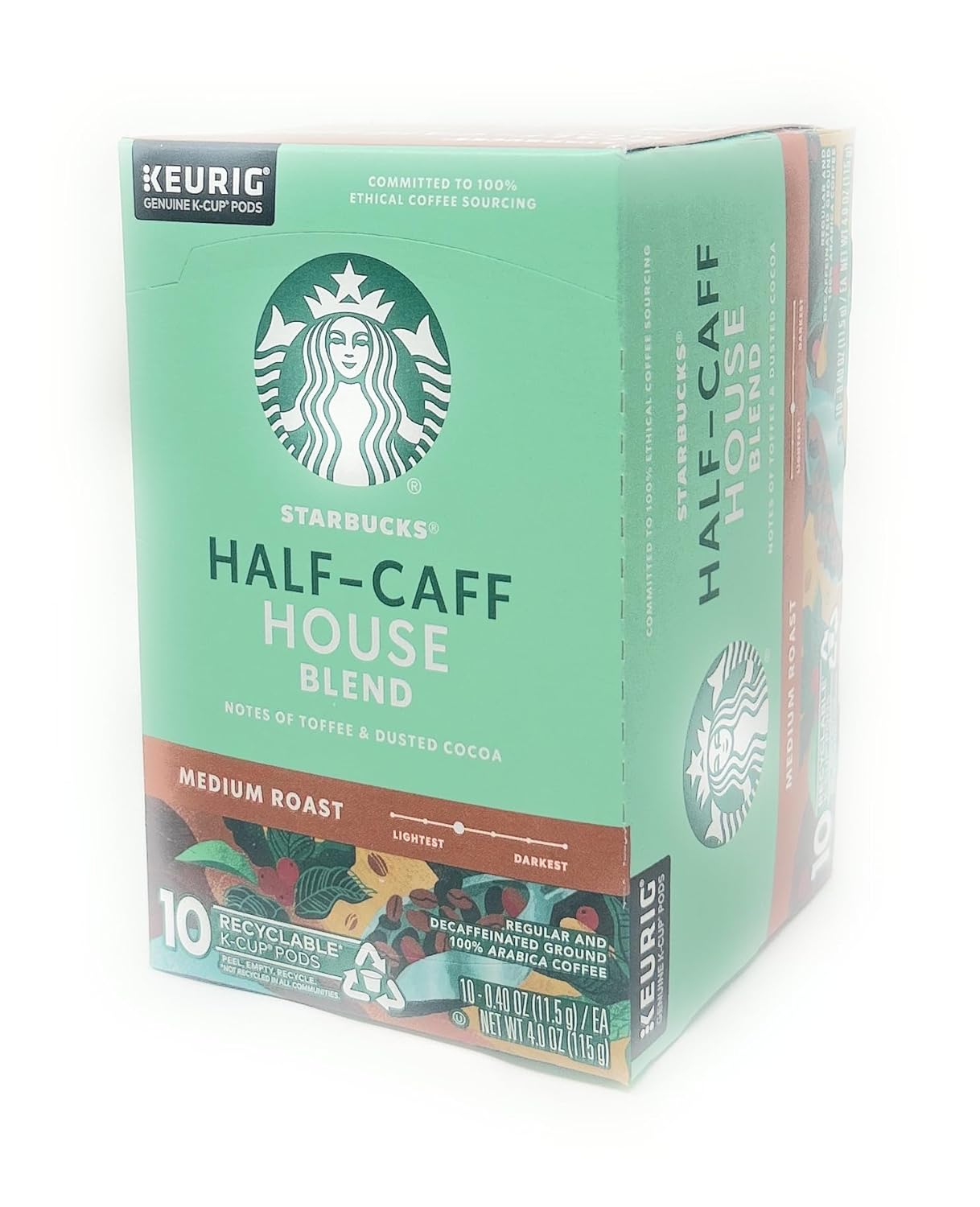 Starbucks Half Caff K-Cup 10ct: Balanced Boost!