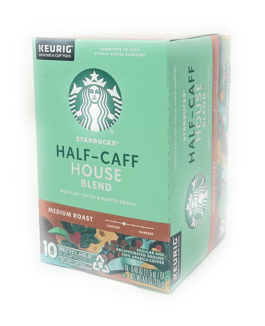Starbucks Half Caff K-Cup 10ct: Balanced Boost!