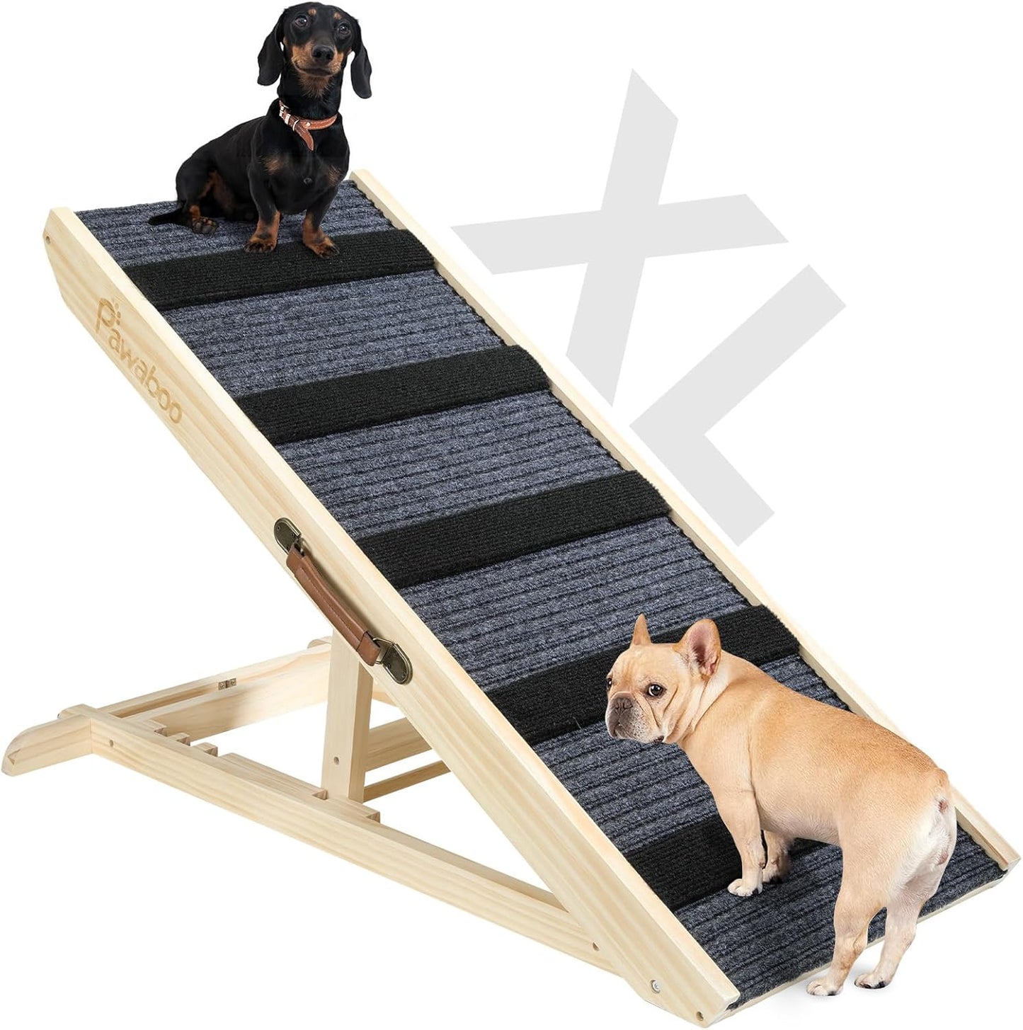 Large Dog Ramp for Bed Couch - Portable Wooden Pet Step