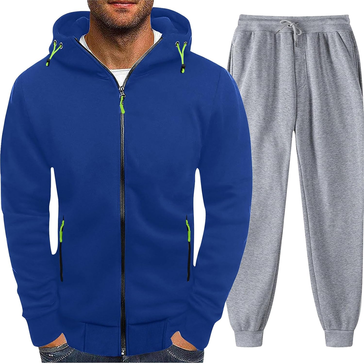 Men's Athletic Sweatsuit Set - Stay Stylishly Active!