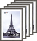VCK 20x30 Frame 5 pack Grey Solid Wood Poster Frame - Wood Grain Style