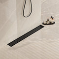 Neodrain 24 in Matte Black Linear Shower Drain - Sleek High Flow